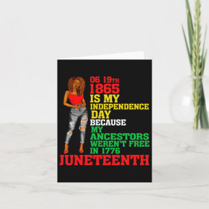 Happy Juneteenth ist mein Unabhängigkeitstag frei Karte
