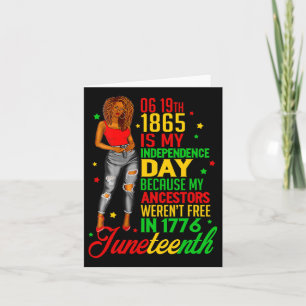 Happy Juneteenth ist mein Unabhängigkeitstag frei Karte
