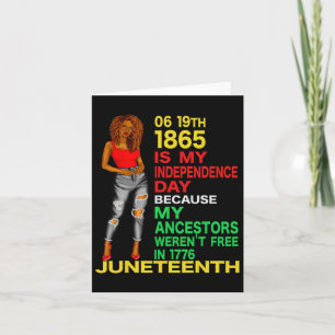 Happy Juneteenth ist mein Unabhängigkeitstag frei Karte