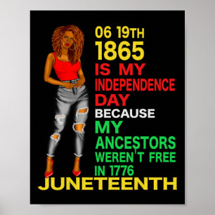 Happy Juneteenth ist mein Unabhängigkeitstag frei  Poster