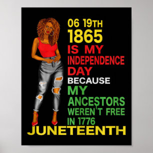 Happy Juneteenth ist mein Unabhängigkeitstag frei Poster