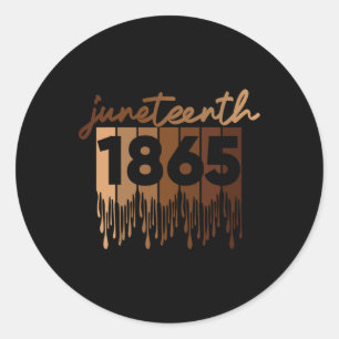 Happy Juneteenth ist mein Unabhängigkeitstag frei  Runder Aufkleber