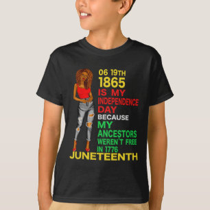 Happy Juneteenth ist mein Unabhängigkeitstag frei  T-Shirt