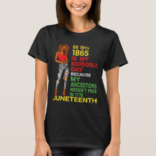Happy Juneteenth ist mein Unabhängigkeitstag frei  T-Shirt