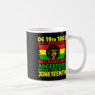 Happy Juneteenth ist mein Unabhängigkeitstag rosa Kaffeetasse
