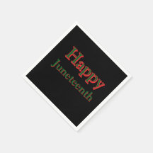 HAPPY JUNETEENTH NAPKINS