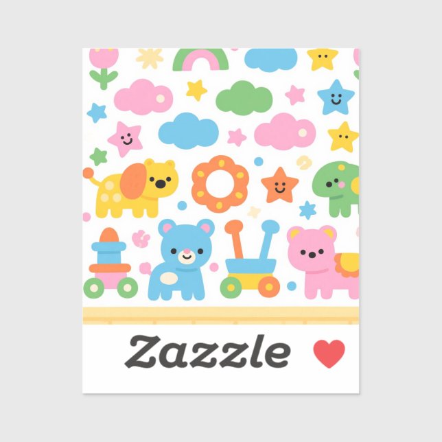 Happy Jungle Vinyl Sticker (Blatt)