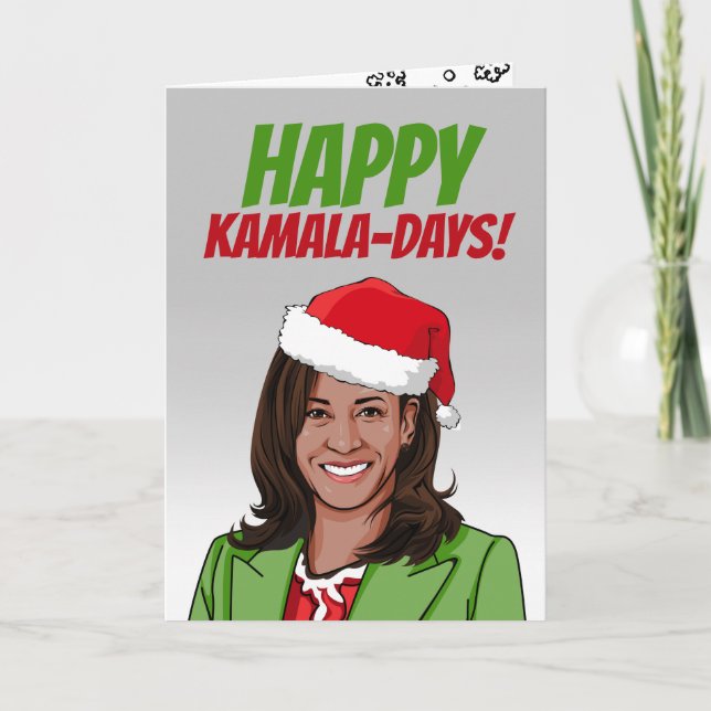 Happy Kamala Days Weihnachten Karte (Vorderseite)