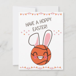 Happy Kawaii Basketball Rabbit Bunny Happy Oaster Feiertagskarte