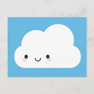 Happy Kawaii Cloud Postkarte