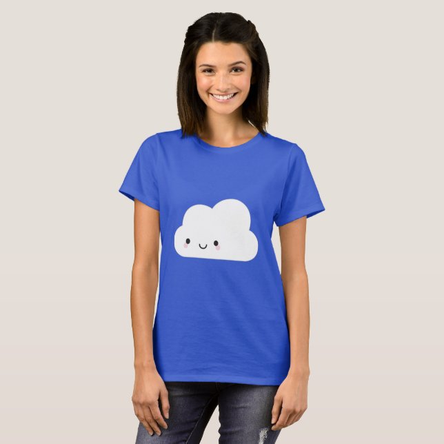 Happy Kawaii Cloud T-Shirt (Vorne ganz)