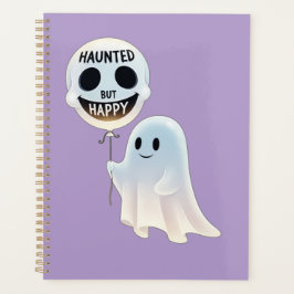 Happy Kawaii Ghost with Skull Balloon Planer