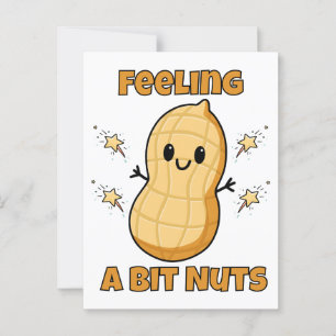 Happy Kawaii Peanut Cartoon - Gefühl ein bisschen  Postkarte