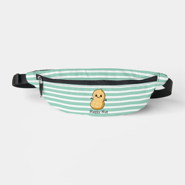 Happy Kawaii Peanut Cartoon - Niedliche Lächelnuss Bauchtasche (Vorderseite)