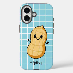 Happy Kawaii Peanut Cartoon - Niedliche Lächelnuss iPhone 16 Hülle