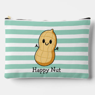 Happy Kawaii Peanut Cartoon - Niedliche Lächelnuss Zubehörtasche