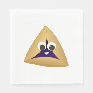 Happy Kawaii Prune Hamentashen Serviette