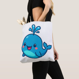 Happy Kawaii Whale Sticker - Niedlicher Ocean Frie