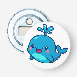 Happy Kawaii Whale Sticker - Niedlicher Ocean Frie Flaschenöffner