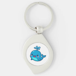 Happy Kawaii Whale Sticker - Niedlicher Ocean Frie Schlüsselanhänger