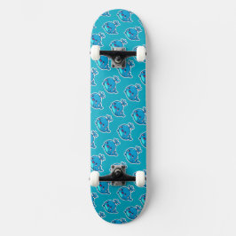 Happy Kawaii Whale Sticker - Niedlicher Ocean Frie Skateboard