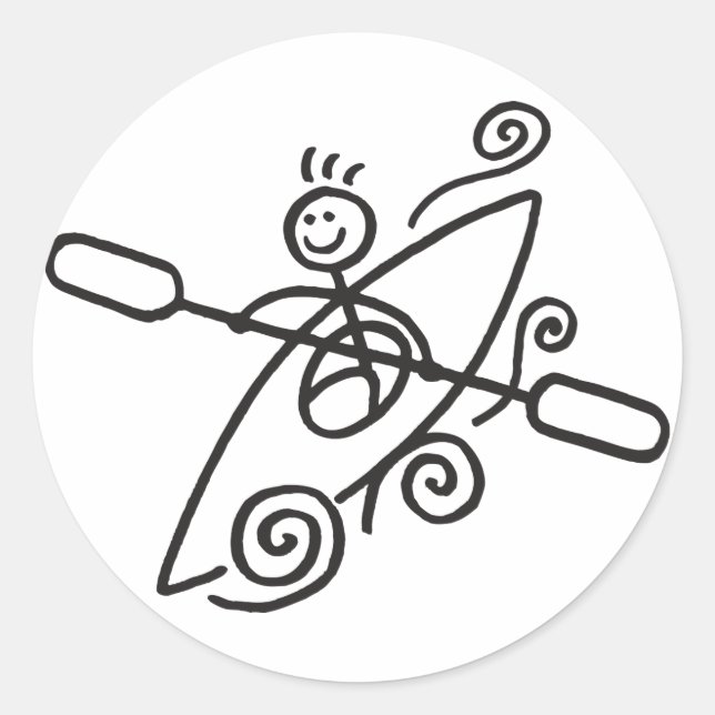 Happy Kayak Sticker (Vorderseite)