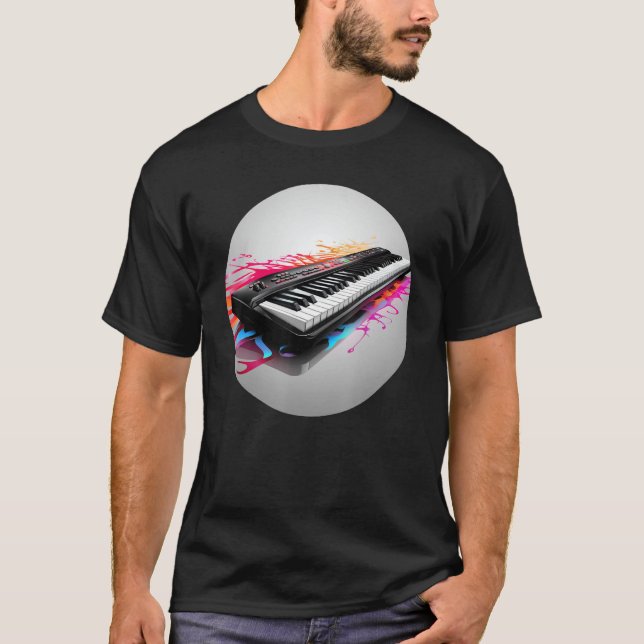 Happy Keyboard Music for keypad Lovers T-Shirt (Vorderseite)