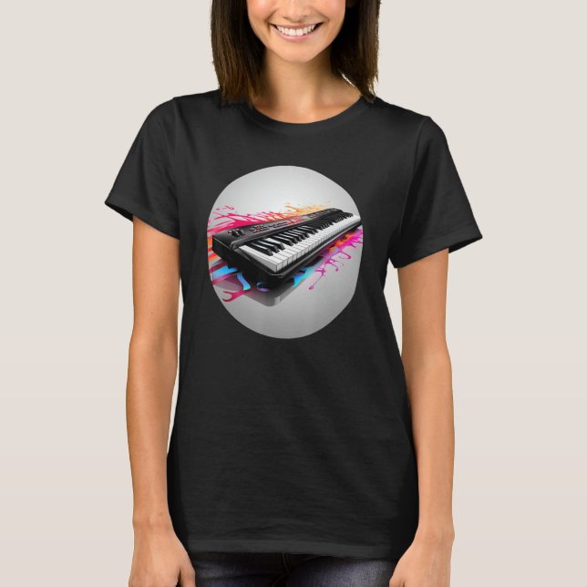 Happy Keyboard Music for keypad Lovers T-Shirt (Vorderseite)