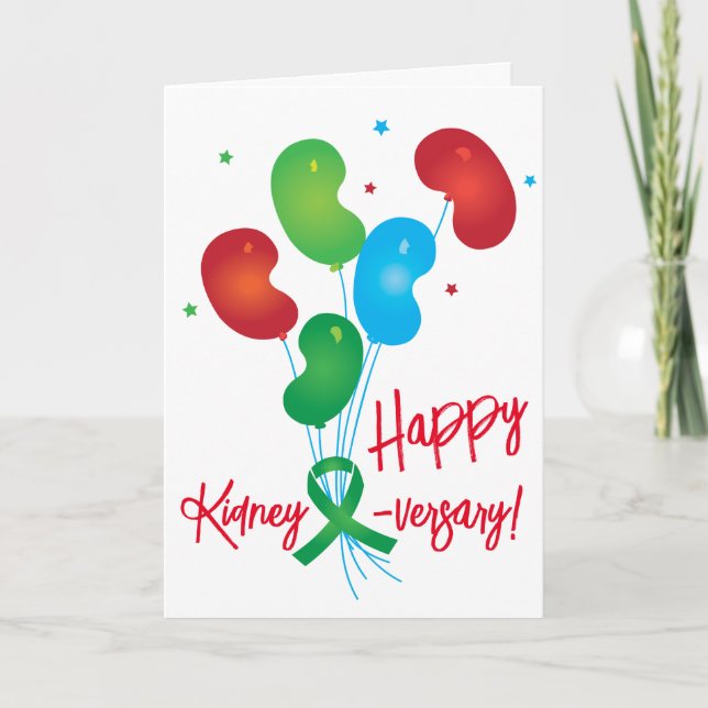 Happy Kidney-Jubiläum individuelle Karte (Vorderseite)