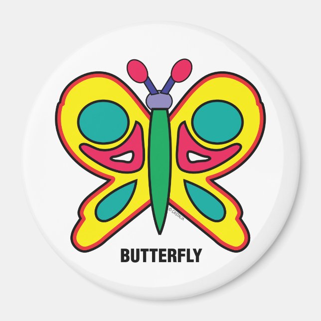 Happy Kids Butterfly Magnet (Vorne)