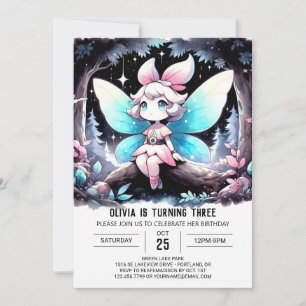 Happy Kids Fairy Birthday Einladung
