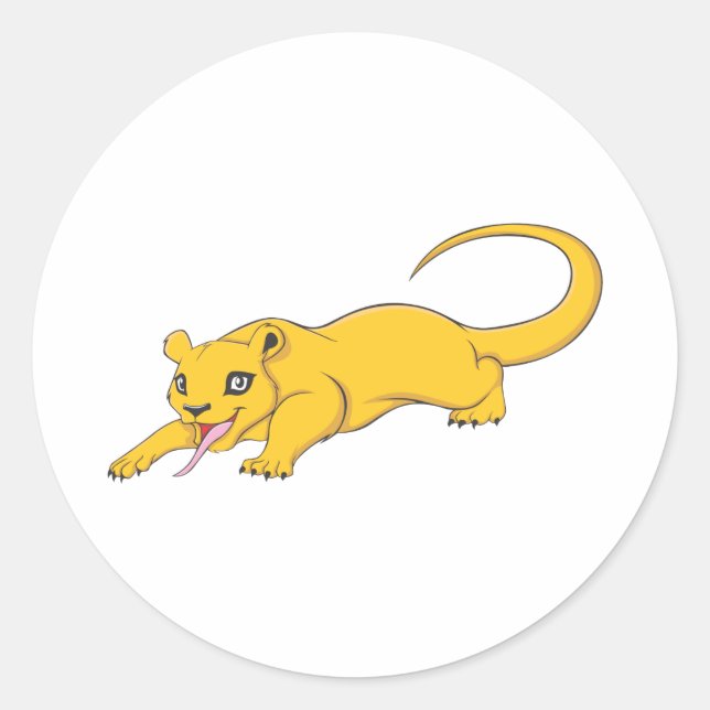 Happy Kinkajou Runder Aufkleber (Vorderseite)