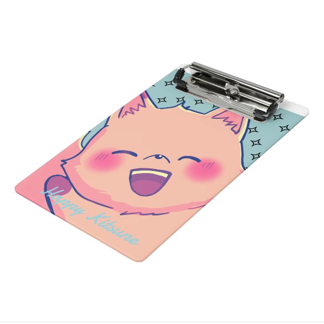 Happy Kitsune Mini Klemmbrett (Gewinkelt3)