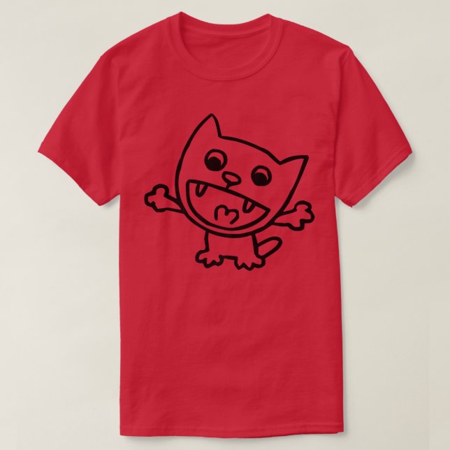 Happy Kitten Cartoon  T-Shirt (Design vorne)