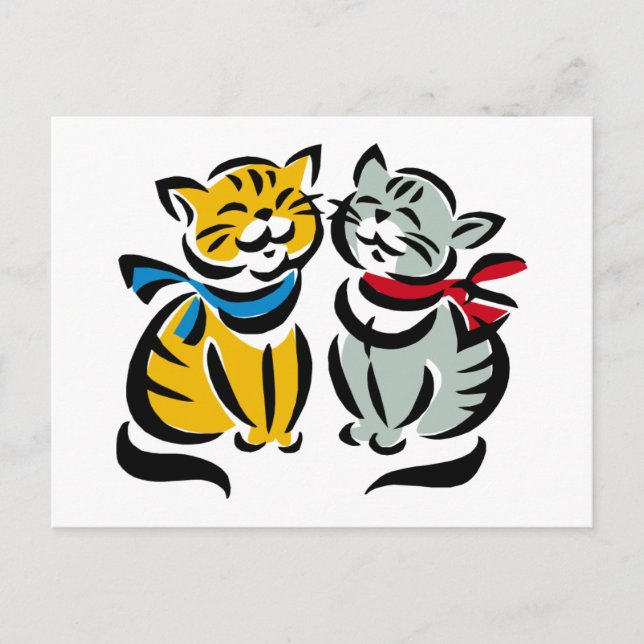 Happy Kittens Postkarte (Vorderseite)