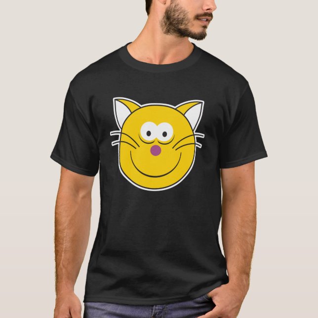 Happy Kitty Cat Face T-Shirt (Vorderseite)