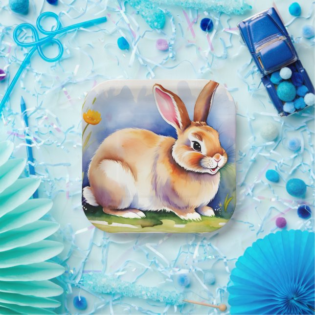Happy kleinen Kaninchen 2, Ostern Pappteller (Party)
