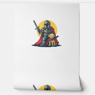 Happy Knight mit Hund für lustige Erwachsene und K Tapete
