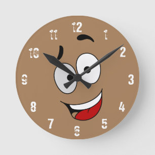 Happy Kook Art Clock - Wall Clock Runde Wanduhr