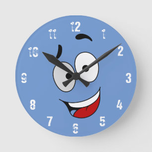 Happy Kook Art Clock - Wall Clock Runde Wanduhr