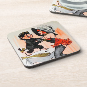 Happy Krampus mit Temptress Vintage Weihnachten Getränkeuntersetzer