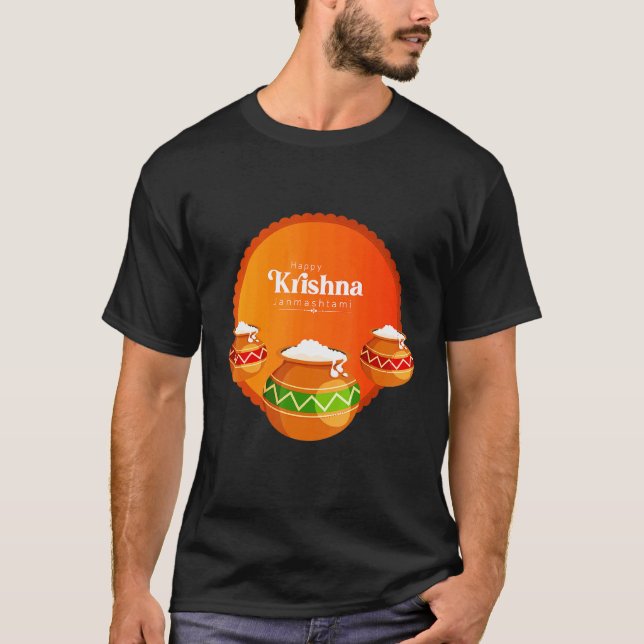 Happy Krishna Janmashtami T-Shirt (Vorderseite)