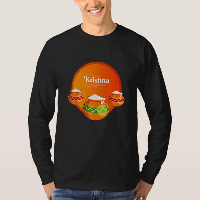 Happy Krishna Janmashtami T-Shirt (Vorderseite)