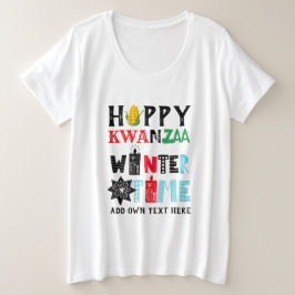 Happy KWANZA Winter Time Candles Große Größe T-Shirt