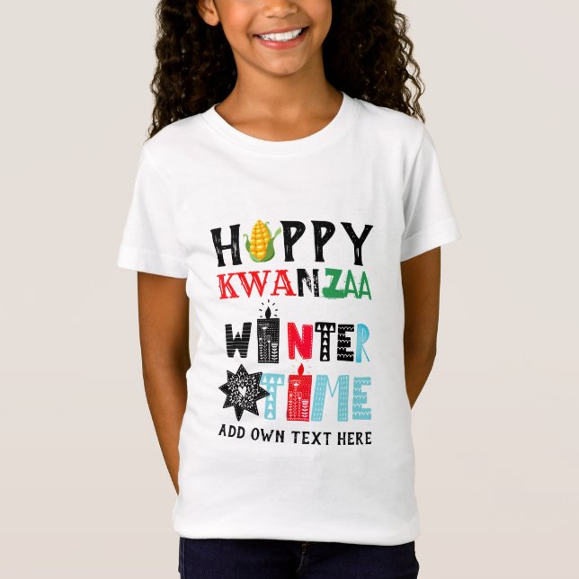 Happy KWANZA Winter Time Candles T-Shirt (Vorderseite)