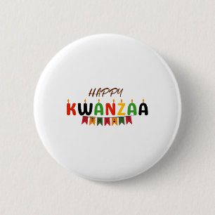 Happy Kwanzaa - 7 Grundsätze der Kwanzaa-T-Shirts Button