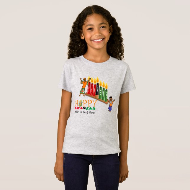 Happy KWANZAA 7 Grundsätze T-Shirt (Vorne ganz)