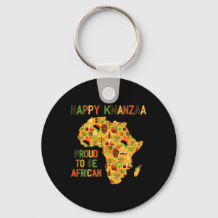 Happy Kwanzaa Africa Map 7 Principles Celebration Schlüsselanhänger