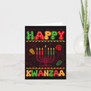 Happy Kwanzaa African American Holiday 7 Seven Can Karte