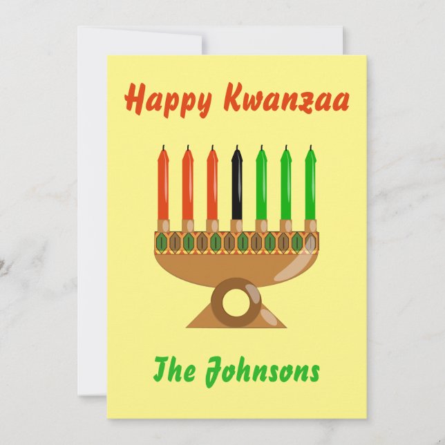 Happy Kwanzaa Beautiful Feiertagskarte (Vorderseite)